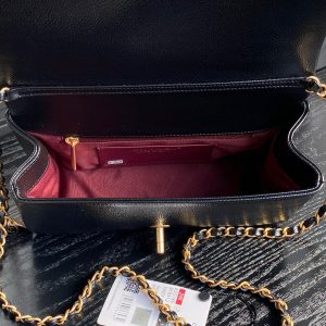 Image_20250114224055 Medium Classic Flap Bag 23cm Black Caviar Calfskin Gold Hardware
