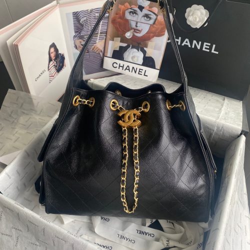 25C Hobo Bag 31cm Black Calfskin