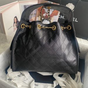 25C Hobo Bag 31cm Black Calfskin