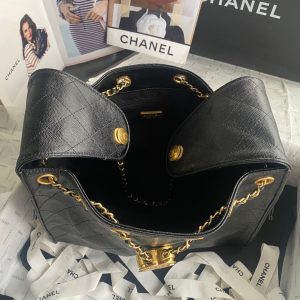 25C Hobo Bag 31cm Black Calfskin