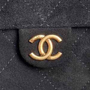 25C Hobo Bag 30cm Black Deerskin