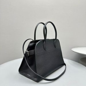 Image_20250209160544 The Row Margaux 32cm Black Grained Calfskin