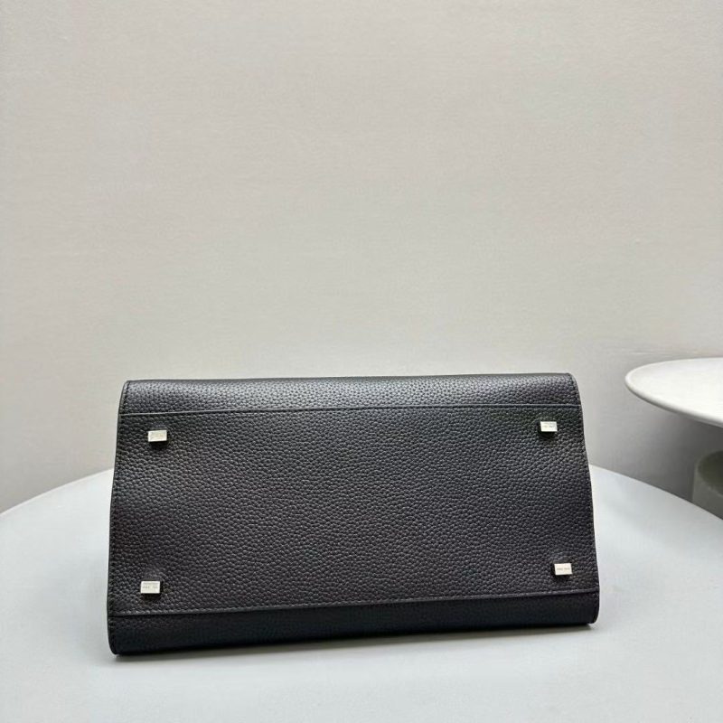 Image_20250209160545 The Row Margaux 32cm Black Grained Calfskin