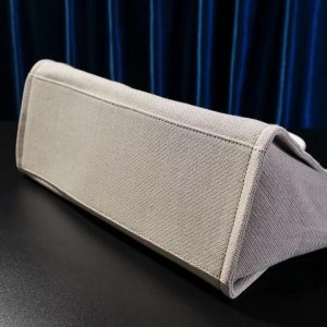 CC DEAUVILLE TOTE BAG 39 IN DARK BEIGE CANVAS