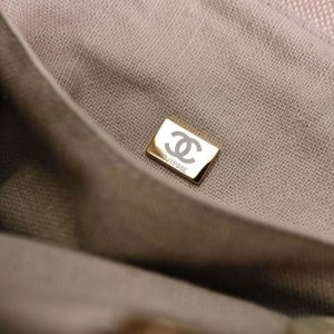 CC DEAUVILLE TOTE BAG 39 IN DARK BEIGE CANVAS