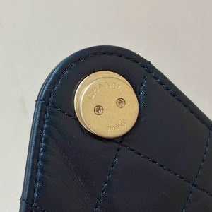 CC 25C Hobo Bag Large 40cm Balck Polished Calfskin Gold Hardware