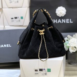 CC 25C Hobo Bag 30cm Black Suede