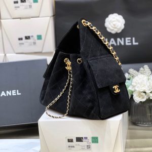 CC 25C Hobo Bag 30cm Black Suede