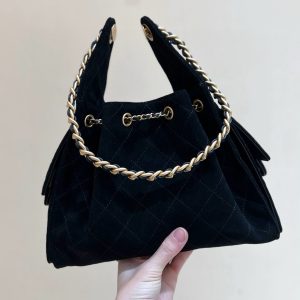 CC 25C Hobo Bag 30cm Black Suede