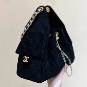 CC 25C Hobo Bag 30cm Black Suede