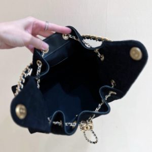 CC 25C Hobo Bag 30cm Black Suede