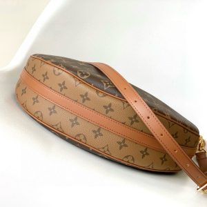 LV hobo Loop Bag 38cm Brown Monogram Canvas