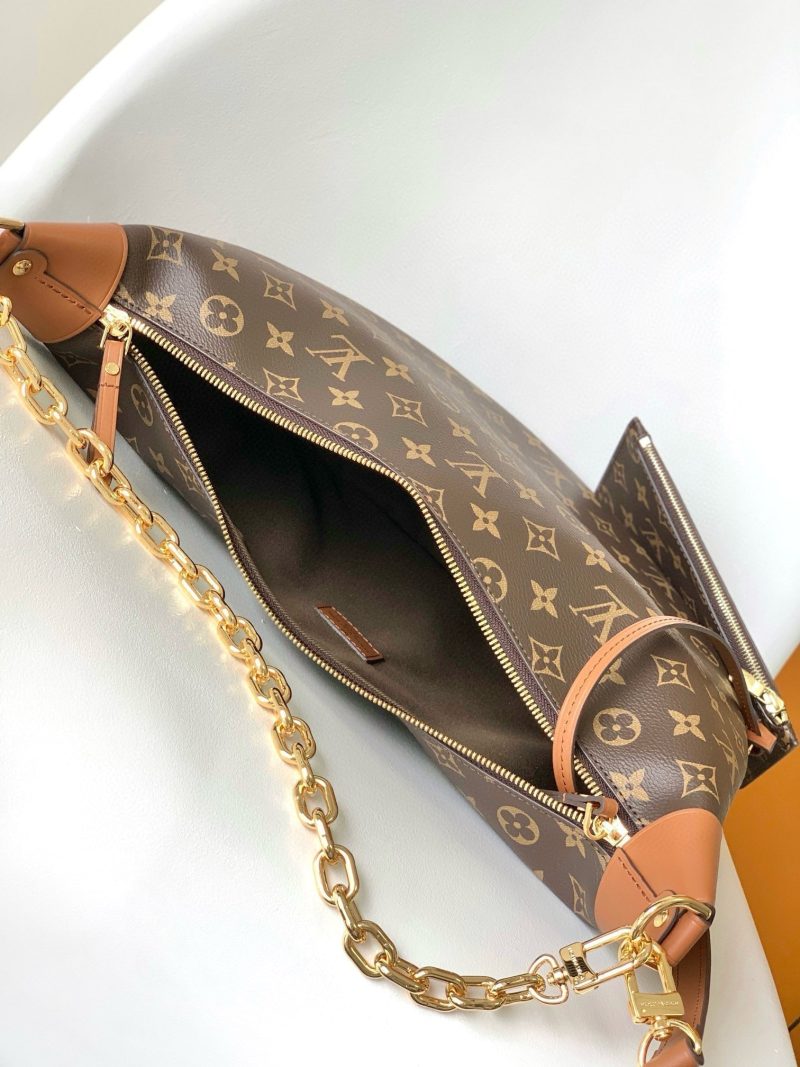 LV hobo Loop Bag 38cm Brown Monogram Canvas