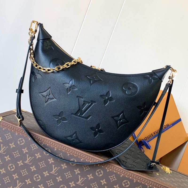 LV hobo Loop Bag 38cm Black Monogram Empreinte Leather