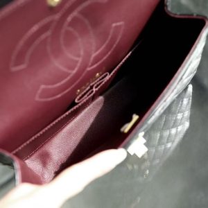 CC Classic 2.55 Flap Bag 24cm Black Aged Lambskin