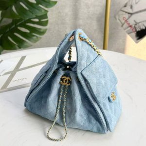 CC 25C Hobo Bag 30cm Light Blue Denim