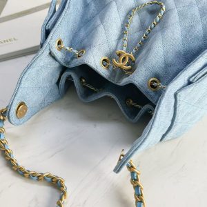 CC 25C Hobo Bag 30cm Light Blue Denim