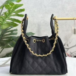 CC 25C Hobo Bag 30cm Black Denim