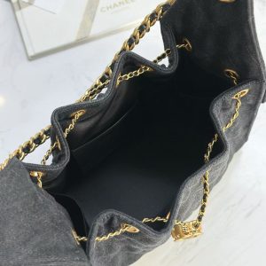CC 25C Hobo Bag 30cm Black Denim