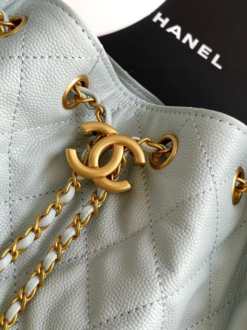 CC 25C Hobo Bag 30cm Light Blue Grained Calfskin