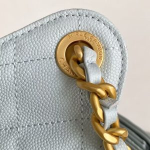 CC 25C Hobo Bag 30cm Light Blue Grained Calfskin