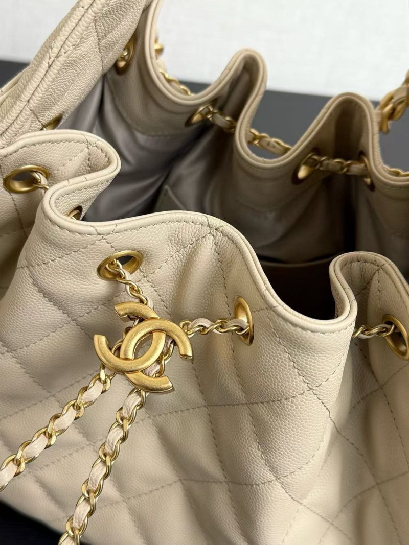 CC 25C Hobo Bag 30cm Beige Grained Calfskin