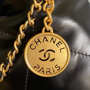 CC 22 Hobo Bag 19cm Black Lambskin Gold Hardware