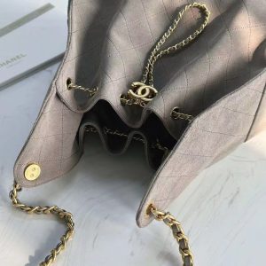 CC 25C Hobo Bag 40cm Grey Suede