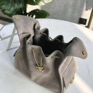 CC 25C Hobo Bag 40cm Grey Suede