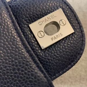 Image_20250410160956 CC Classic Jumbo Navy Blue Lambskin Silver Hardware