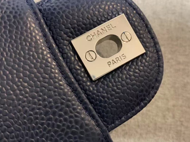 Image_20250410160956 CC Classic Jumbo Navy Blue Lambskin Silver Hardware