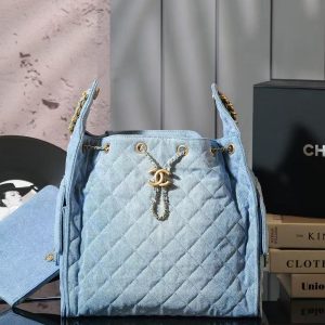 CC 25C Hobo Bags 40cm Light Blue Denim
