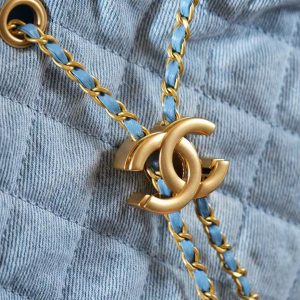 CC 25C Hobo Bags 40cm Light Blue Denim