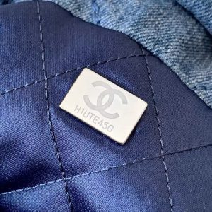 CC 22 Mini Chain Shoulder Bag Blue Denim Shw