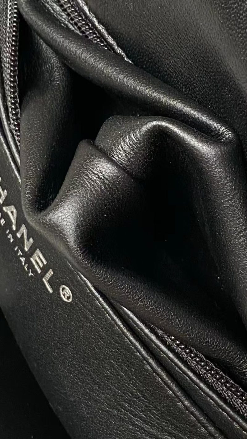 25C Mini Flap Bag Top Handle 20cm Black Lambskin Black Hardware Premium Version