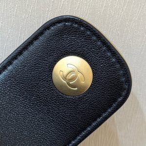 CC 25A Shopping And Bowling Hobo Bags 36cm Brown Suede Black Lambskin