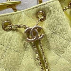 Image_20250705085355 CC 25C Hobo Bags 26cm Light Lemon Yellow Calfskin