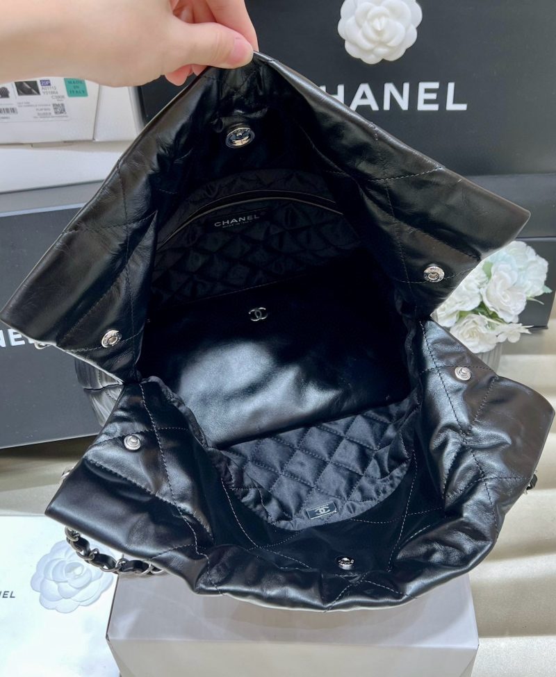 CC HOBO BAG 22 BLACK LAMBSKIN SILVER HARDWARE BEST VERSION