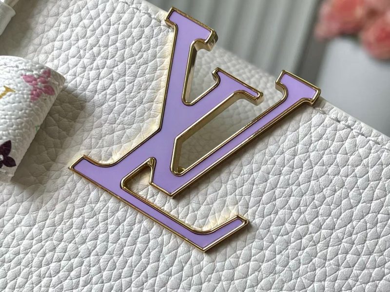 LV x TM Capucines BB 21cm Bag White mix colors Taurillon Cowhide leather