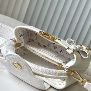LV x TM Capucines BB 21cm Bag White mix colors Taurillon Cowhide leather