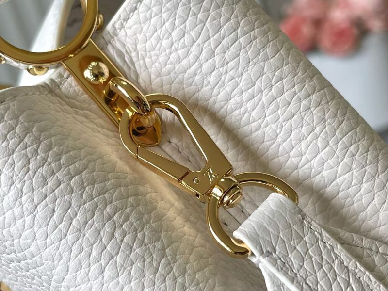 LV x TM Capucines BB 21cm Bag White mix colors Taurillon Cowhide leather