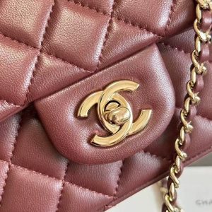 Chanel 20cm Bag Burgundy Lambskin