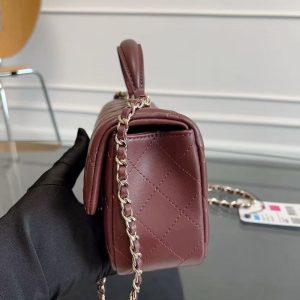 Chanel 20cm Bag Burgundy Lambskin