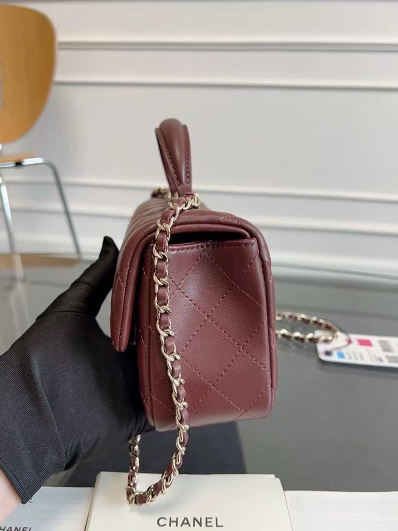 Chanel 20cm Bag Burgundy Lambskin