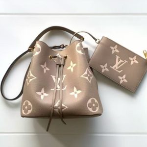 Image_20250807143116_4945 LV NéoNoé Bucket Bag 26cm Beige White Embossed Grained Cowhide