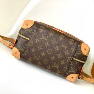 LV Monogram Backpack Brown Gold Leather