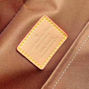 LV Monogram Backpack Brown Gold Leather