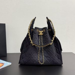 CC 25C Hobo Bag 40cm Black Denim