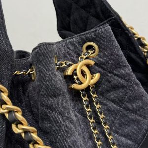 CC 25C Hobo Bag 40cm Black Denim