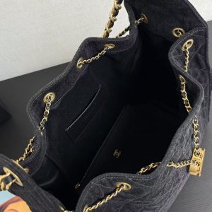 CC 25C Hobo Bag 40cm Black Denim